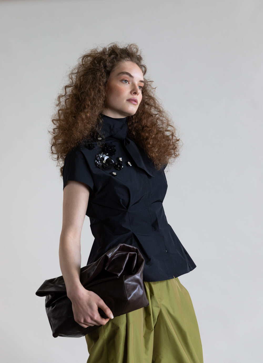 Psophia Short Sleeve Blouse with Embellishment