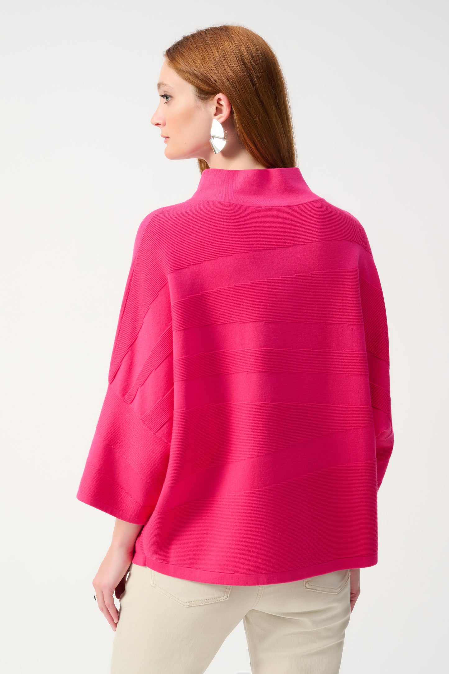 Joseph Ribkoff Sweater Knit Mock Neck Boxy Top