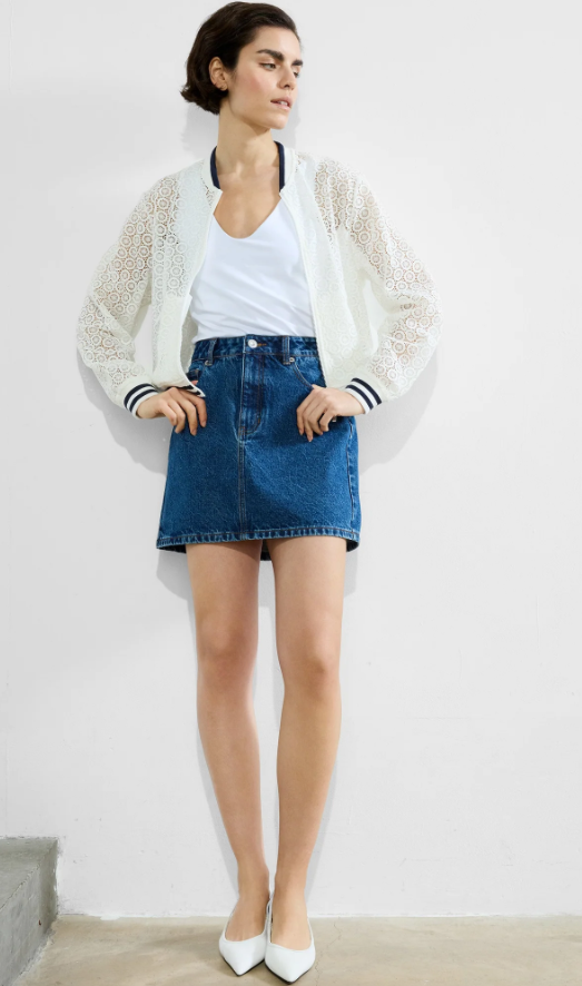 French Connection Lace Bomber