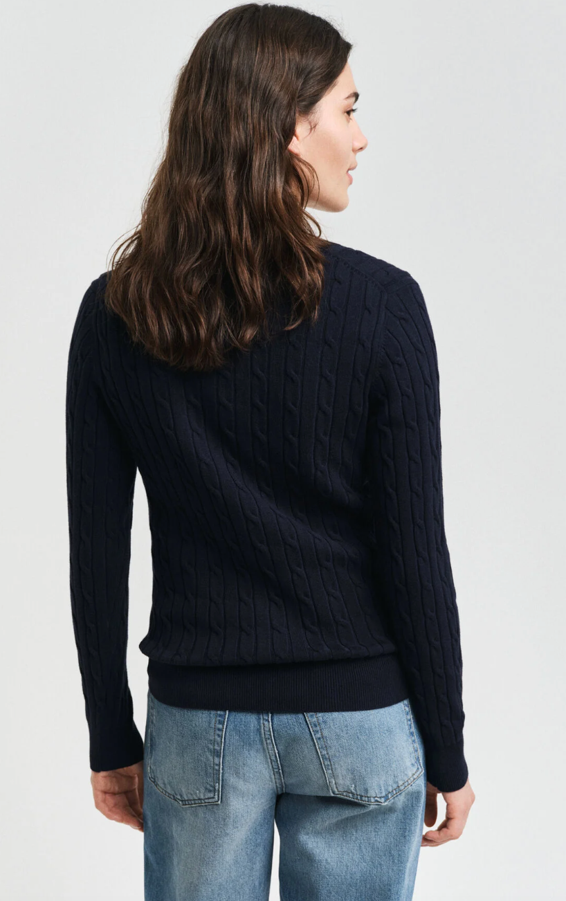 Gant Cable Knit V-Neck Jumper