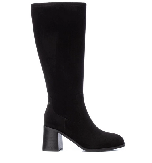 XTI Suede Heeled Long Boot