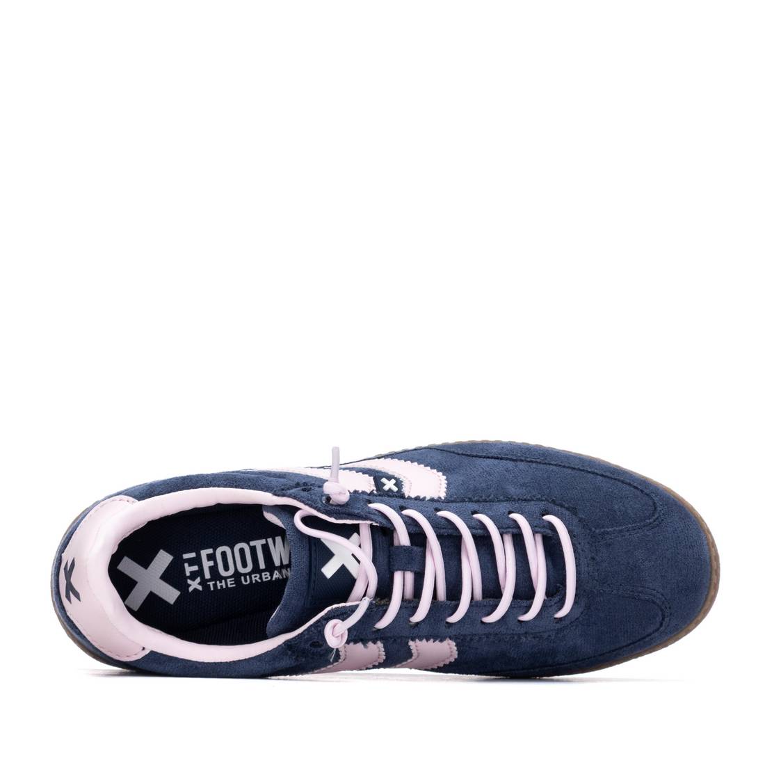XTI Navy Gum sole trainer