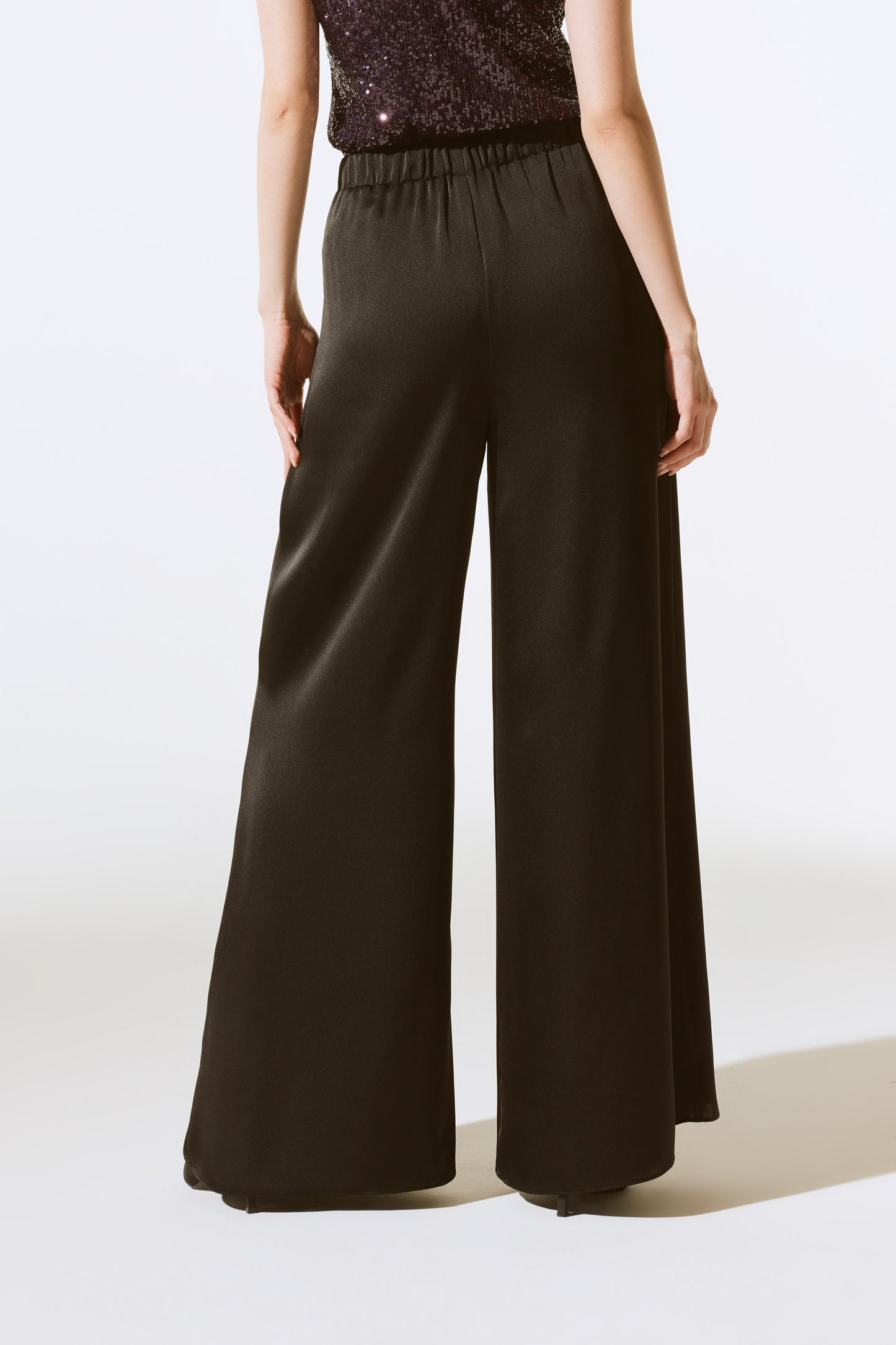 Joseph Ribkoff Satin Wide-Leg Pants