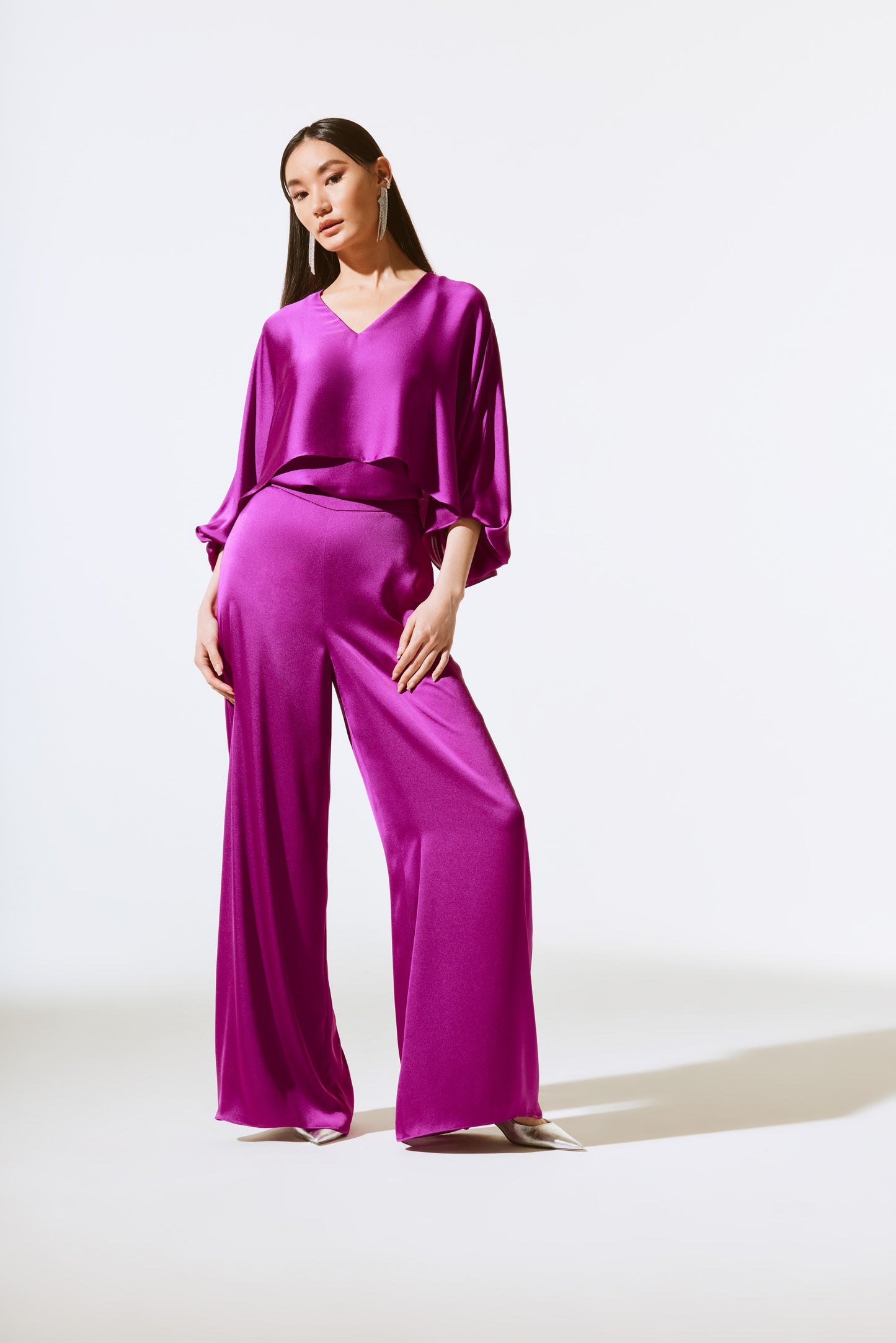 Joseph Ribkoff Satin Wide-Leg Pants