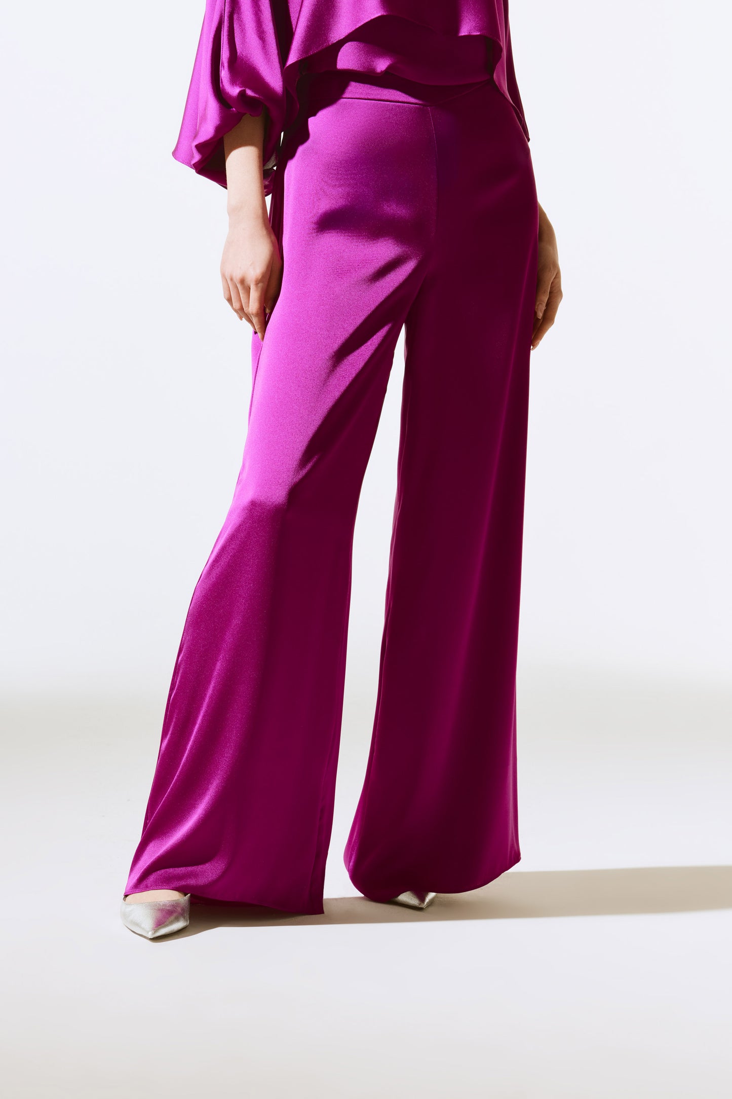 Joseph Ribkoff Satin Wide-Leg Pants