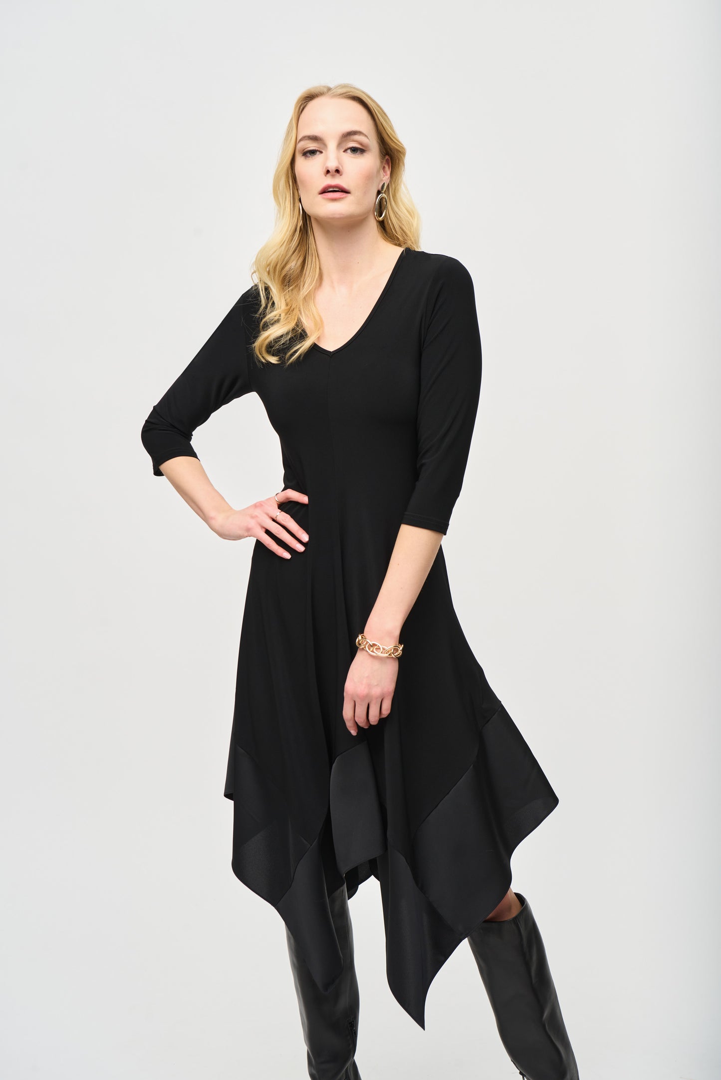 Joseph Ribkoff Silky Knit Handkerchief Dress