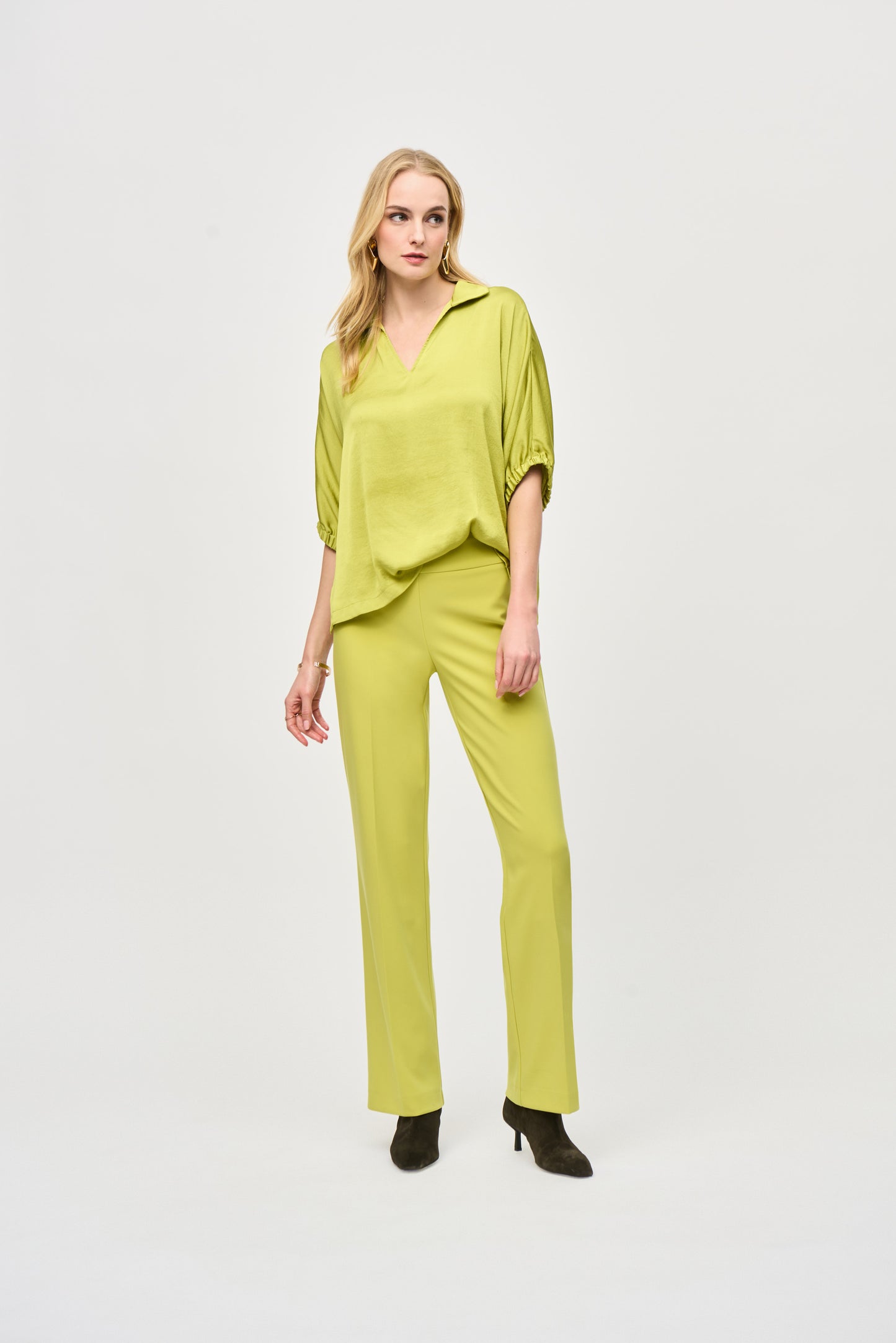 Joseph Ribkoff Collared Satin Top