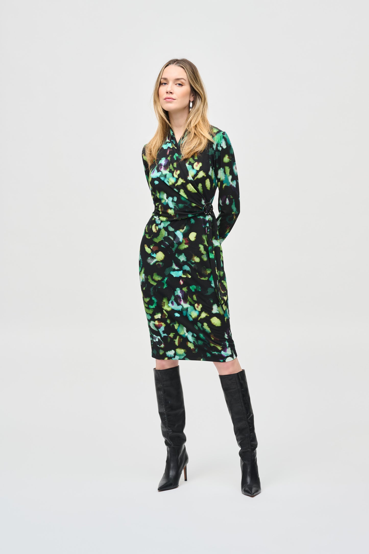 Joseph Ribkoff Print Wrap Dress