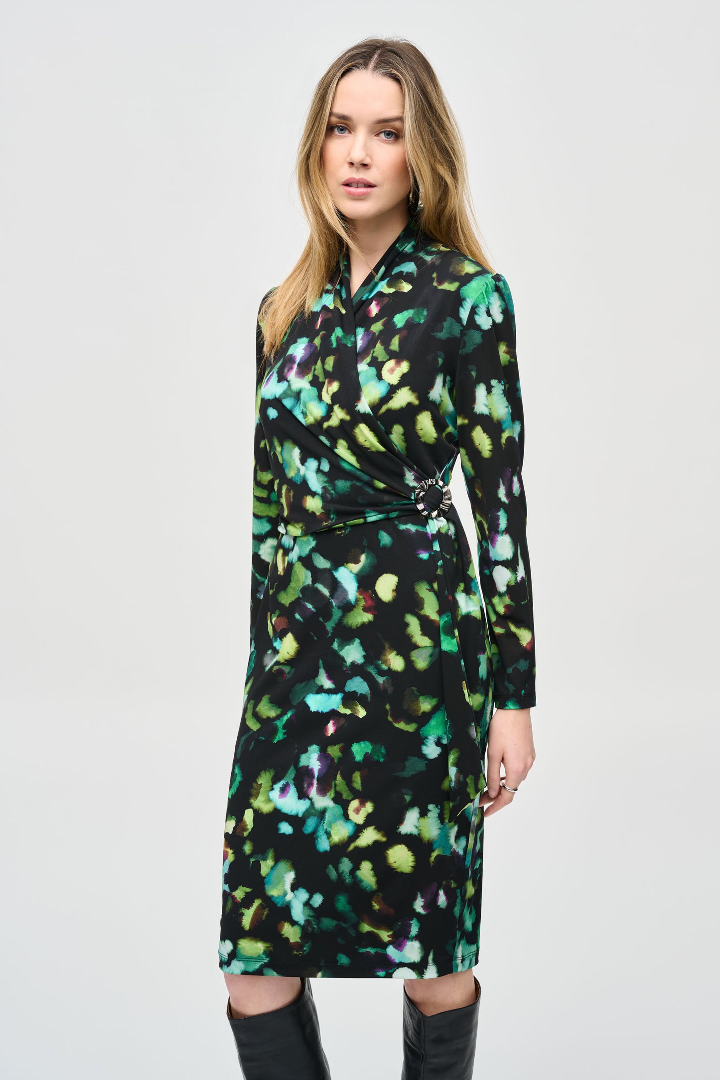 Joseph Ribkoff Print Wrap Dress