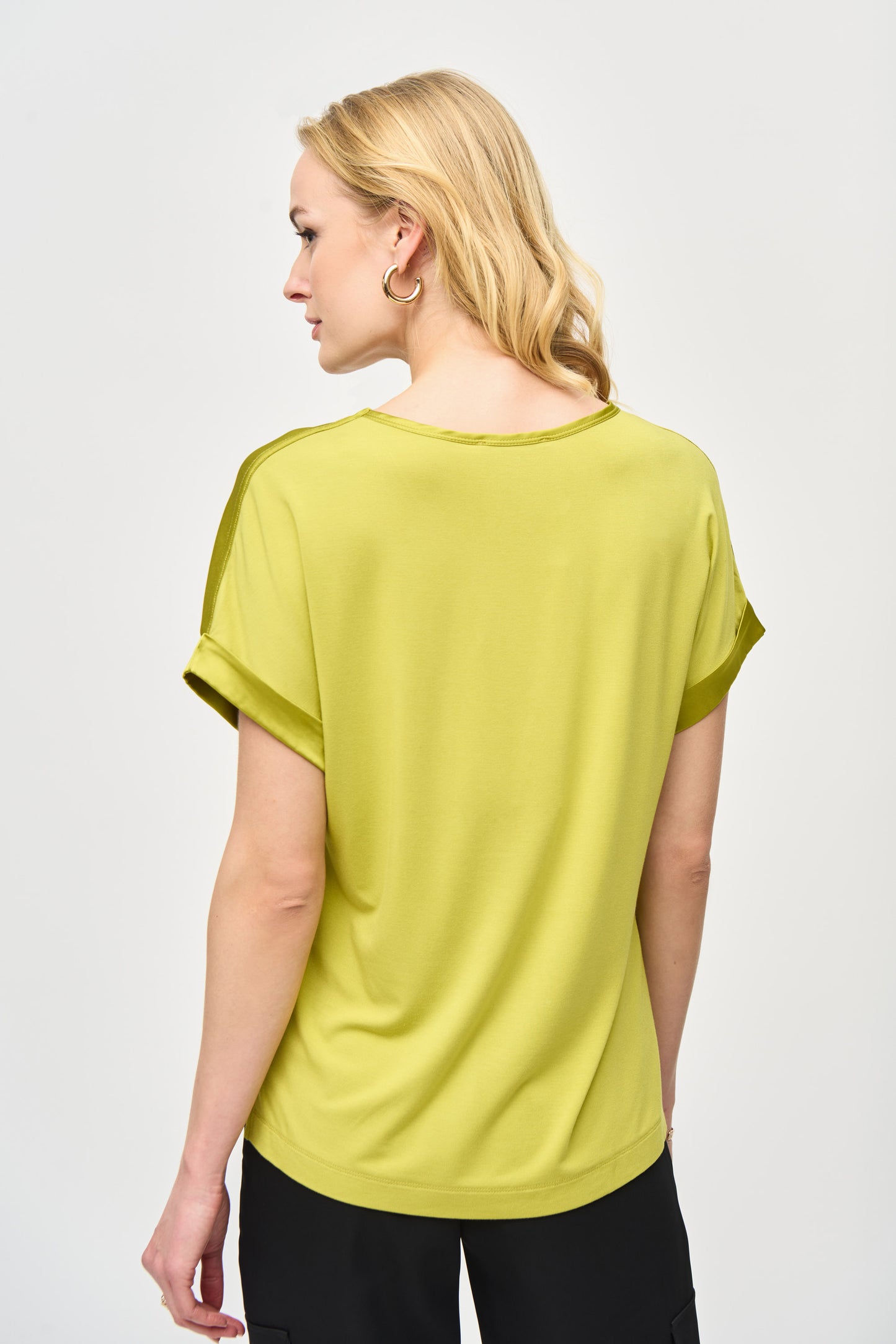 Joseph Ribkoff Satin Short Sleeve Top