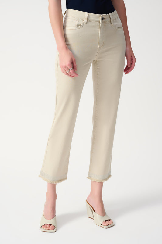 Joseph Ribkoff Classic Straight - Leg Jean With Frayed Hem