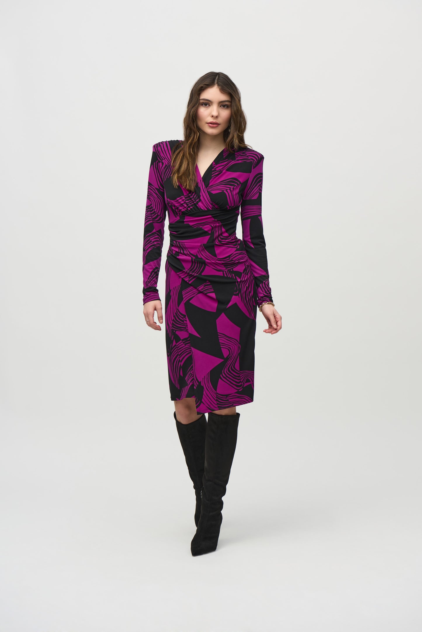 Joseph Ribkoff Print Wrap-Style Dress