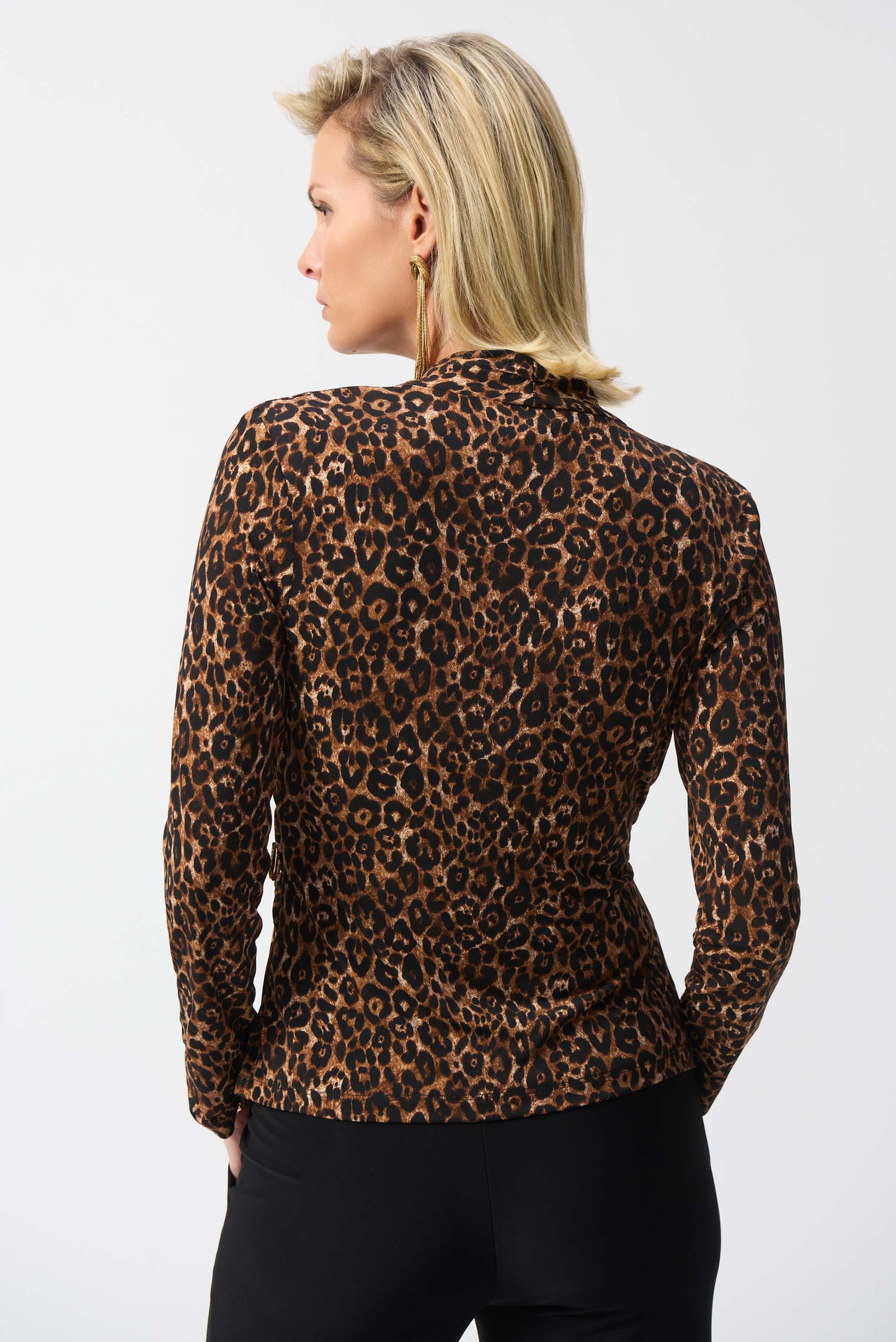 Joseph Ribkoff Silky Knit Animal Print Fitted Top