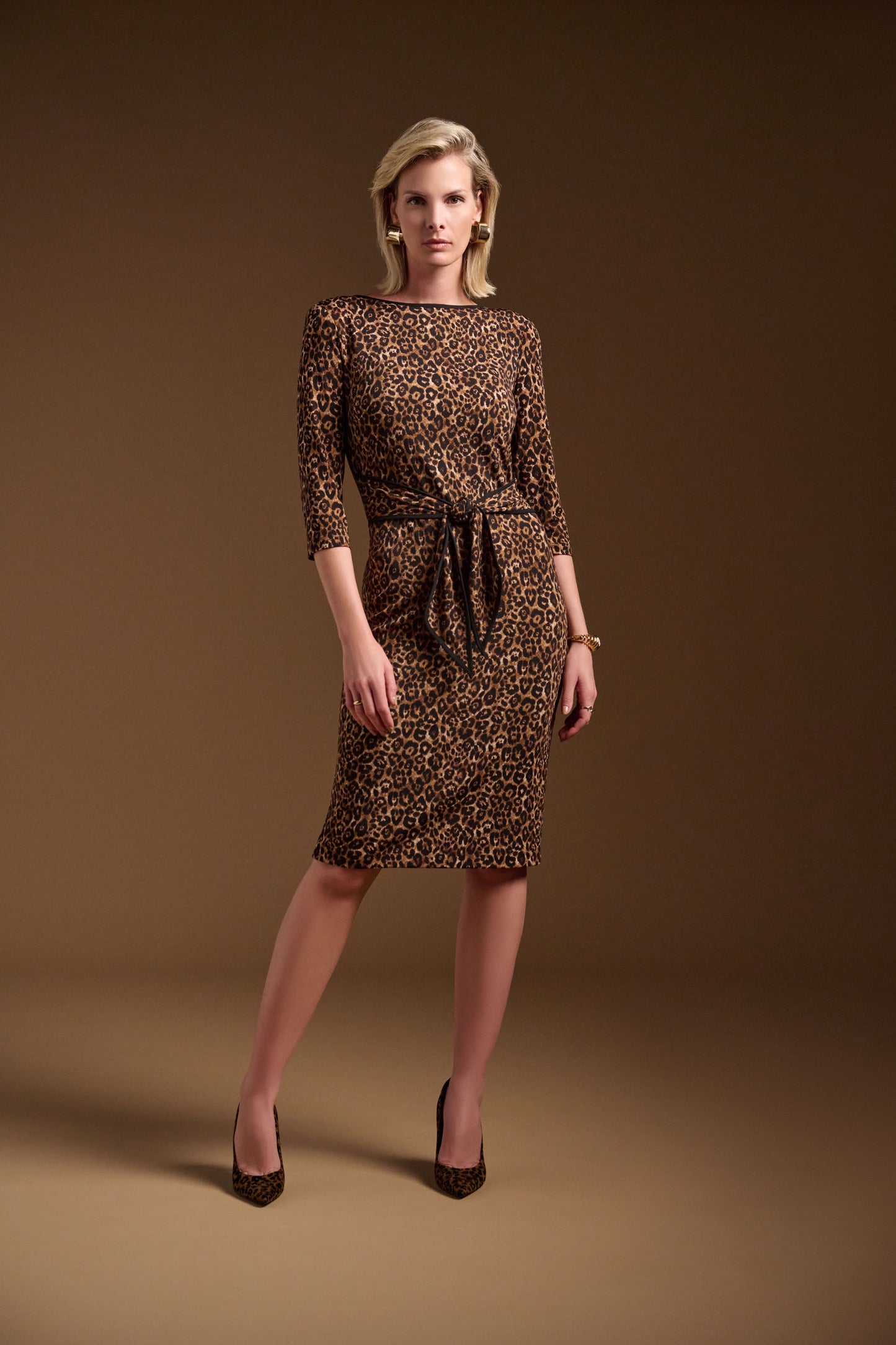 Joseph Ribkoff Silky Knit Animal Print Sheath Dress