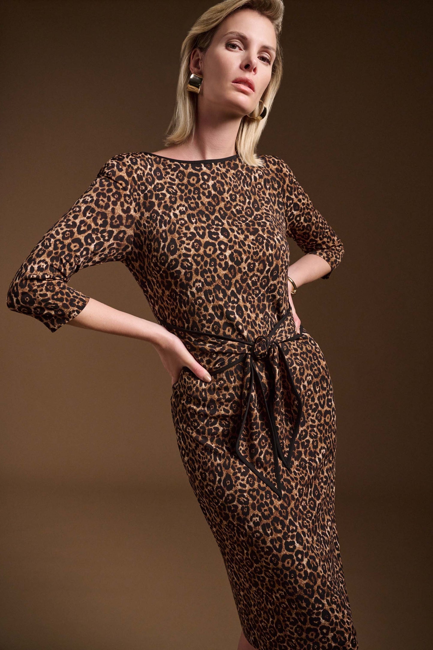 Joseph Ribkoff Silky Knit Animal Print Sheath Dress