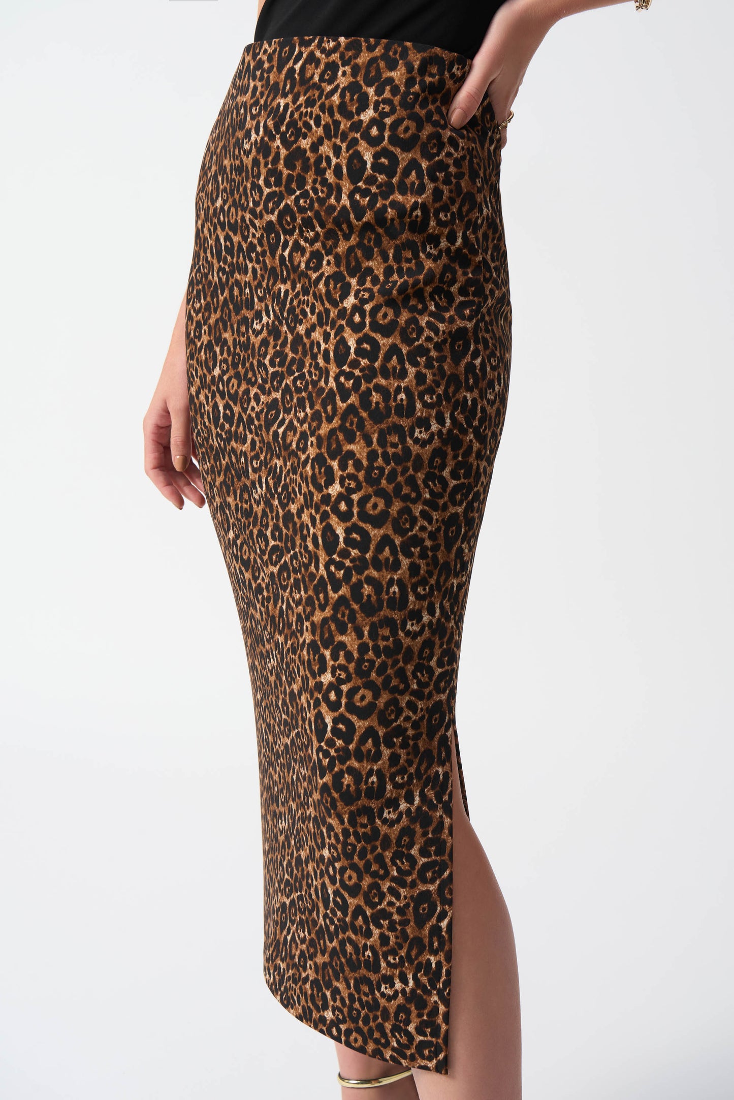 Joseph Ribkoff Silky Knit Animal Print Skirt