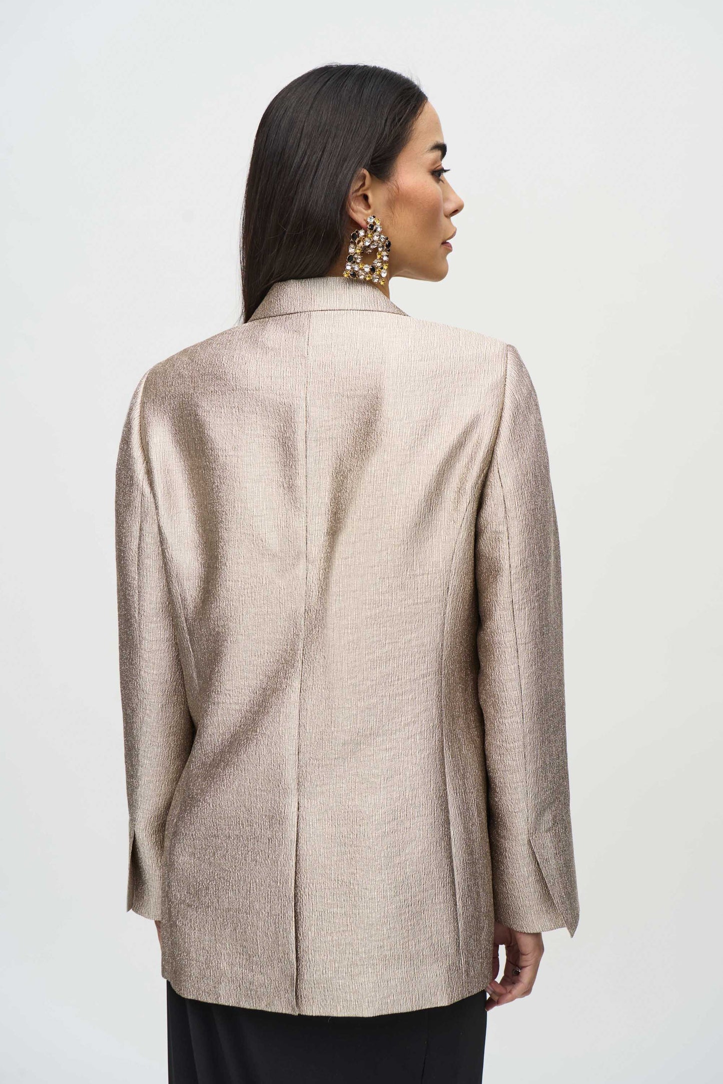 Joseph Ribkoff Woven Metallic Fitted Blazer