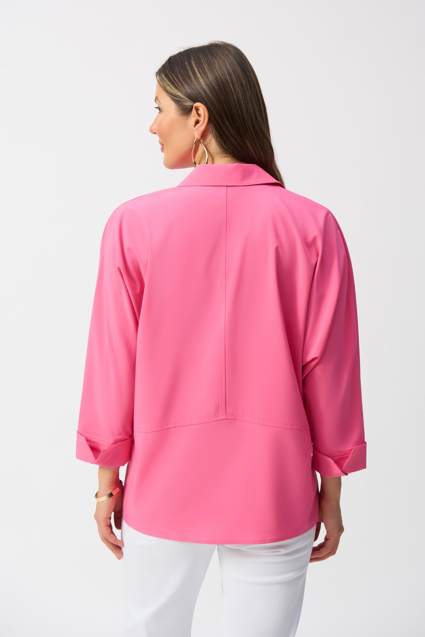 Joseph Ribkoff Poplin Boxy Shirt With Overlapping V-Neck