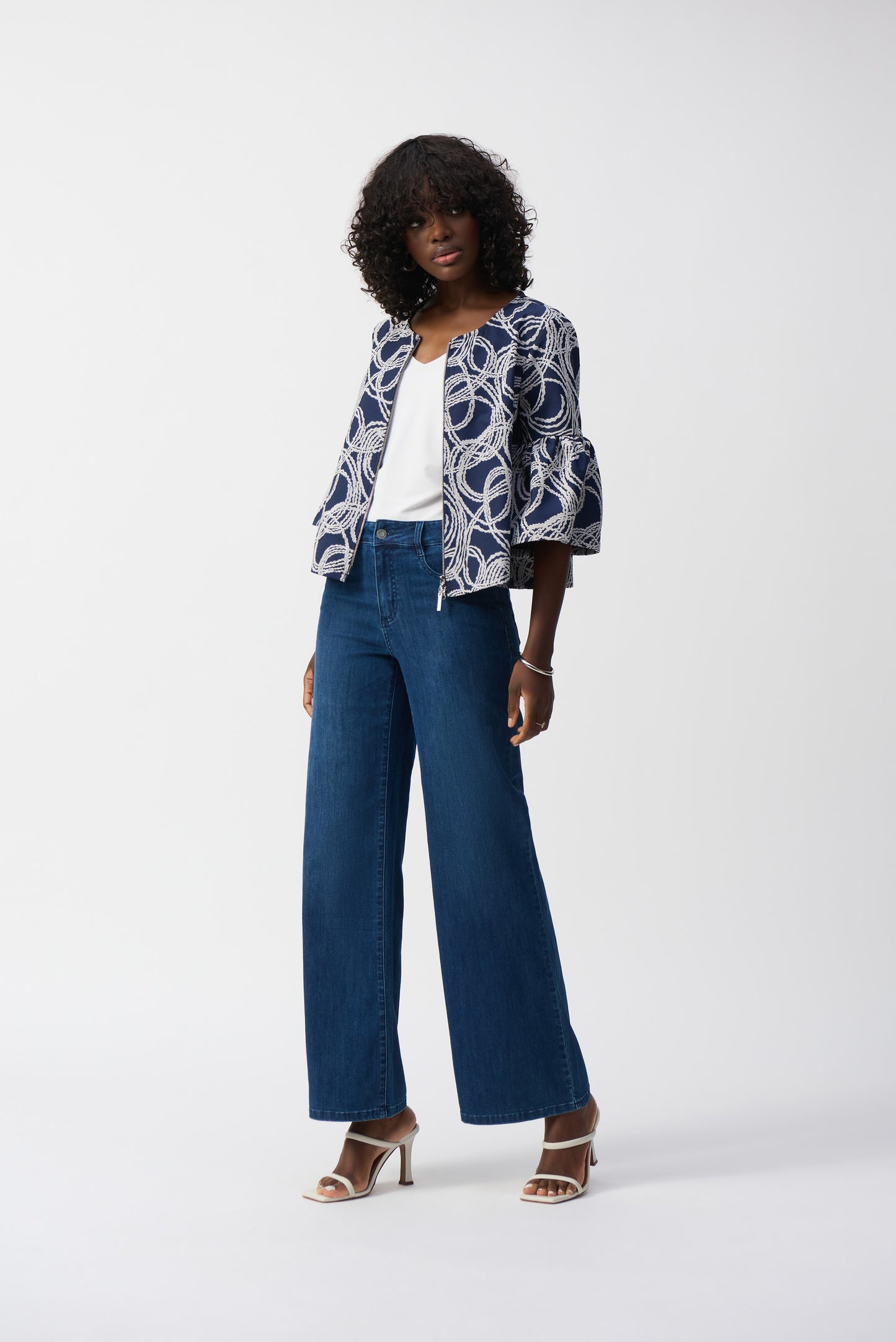 Joseph Ribkoff Classic Wide-Leg Stretch Jeans