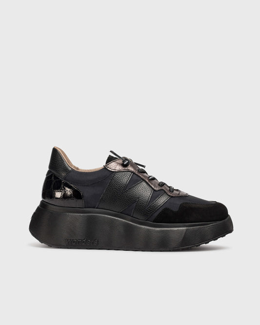 Wonders Suede and Leather Mix Trainers