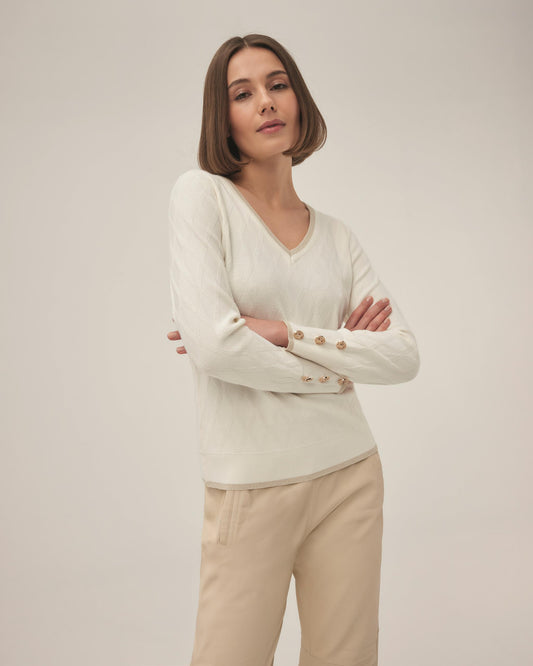 Leo & Ugo V-Neck Knit Top