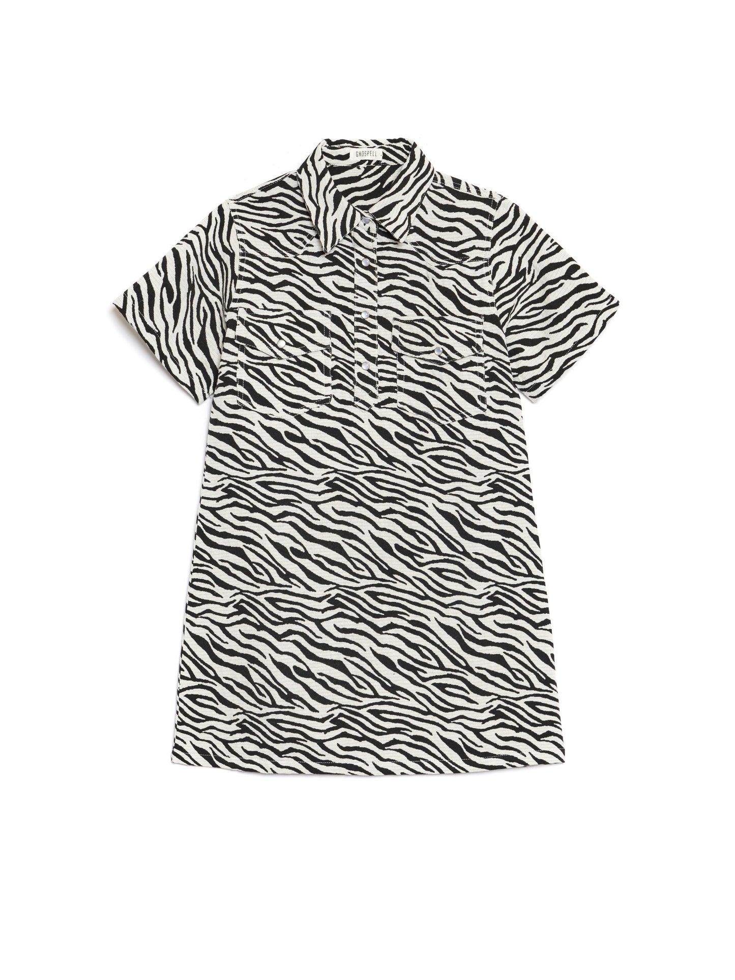 Ghospell Zia Zebra Mini Dress