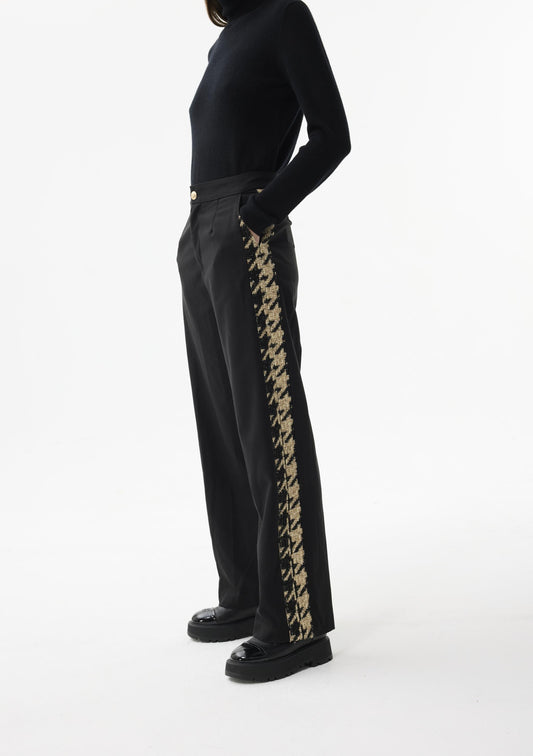 Leo & Ugo Trousers with Herringbone Print