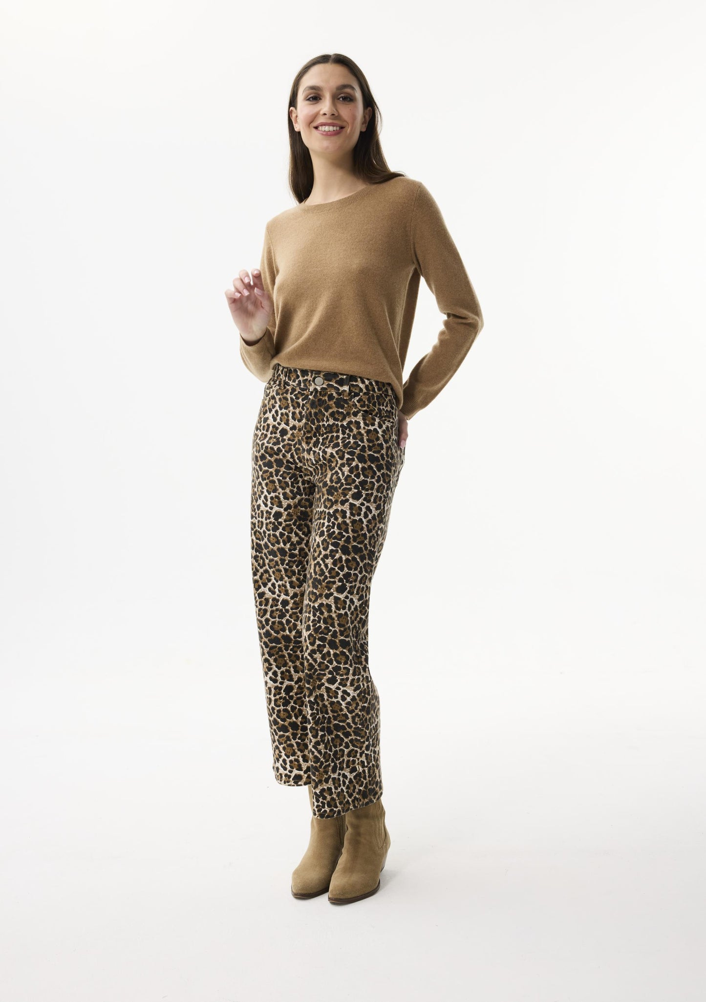 Leo & Ugo Leopard Print Jeans