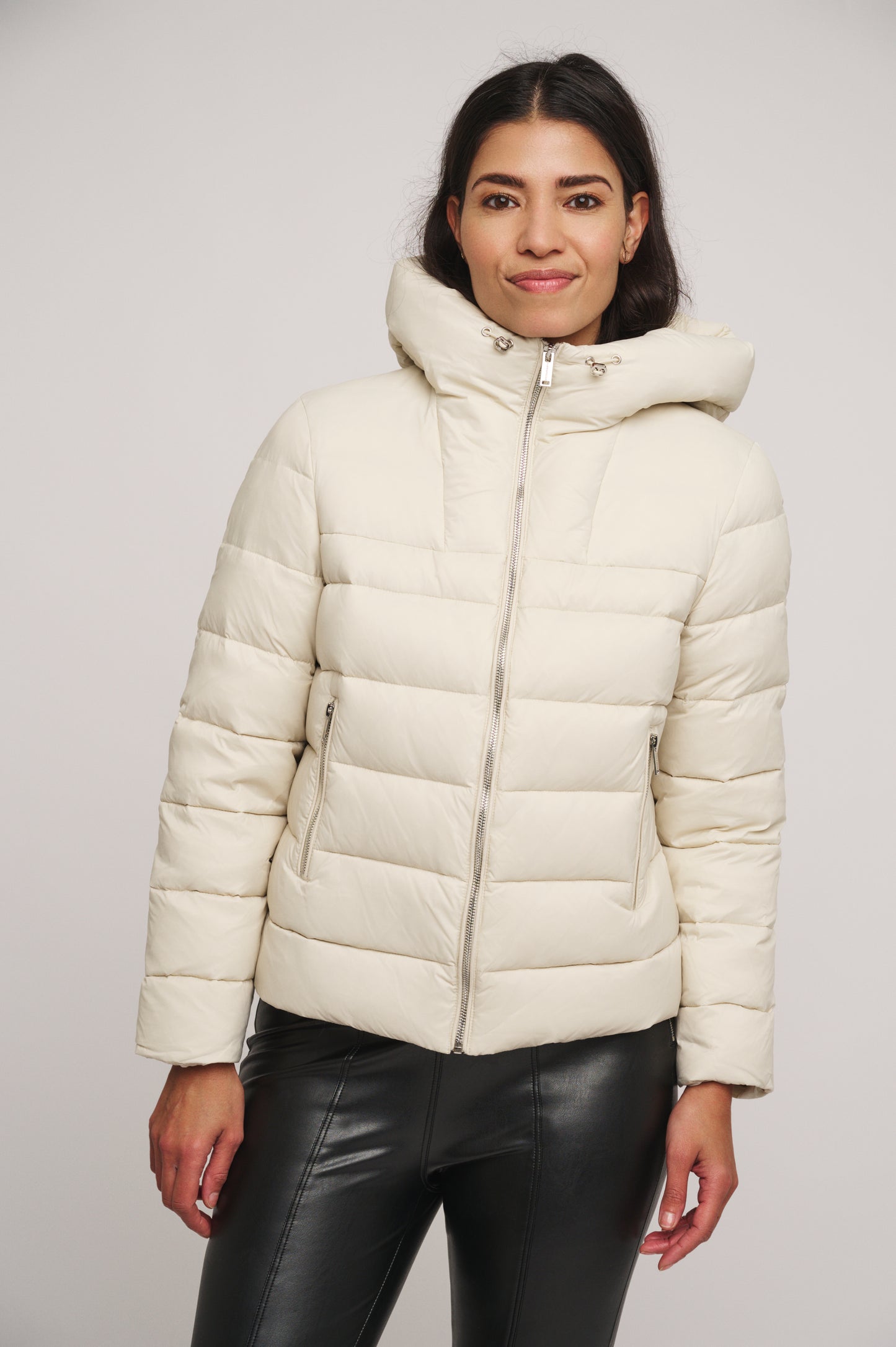 Rino & Pelle Reni Wool Coat with Removeable Puffer Jacket