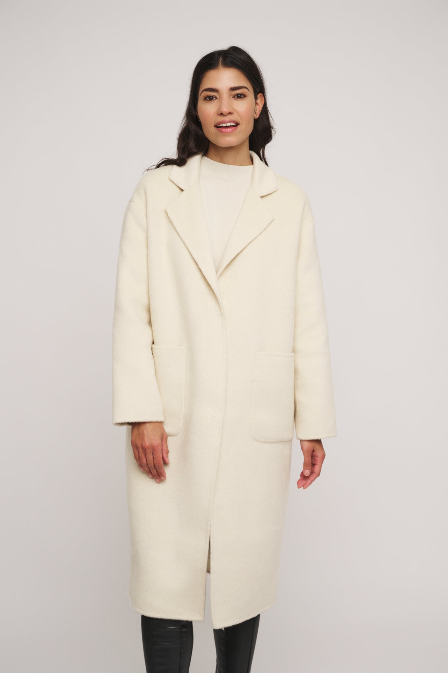 Rino & Pelle Reni Wool Coat with Removeable Puffer Jacket