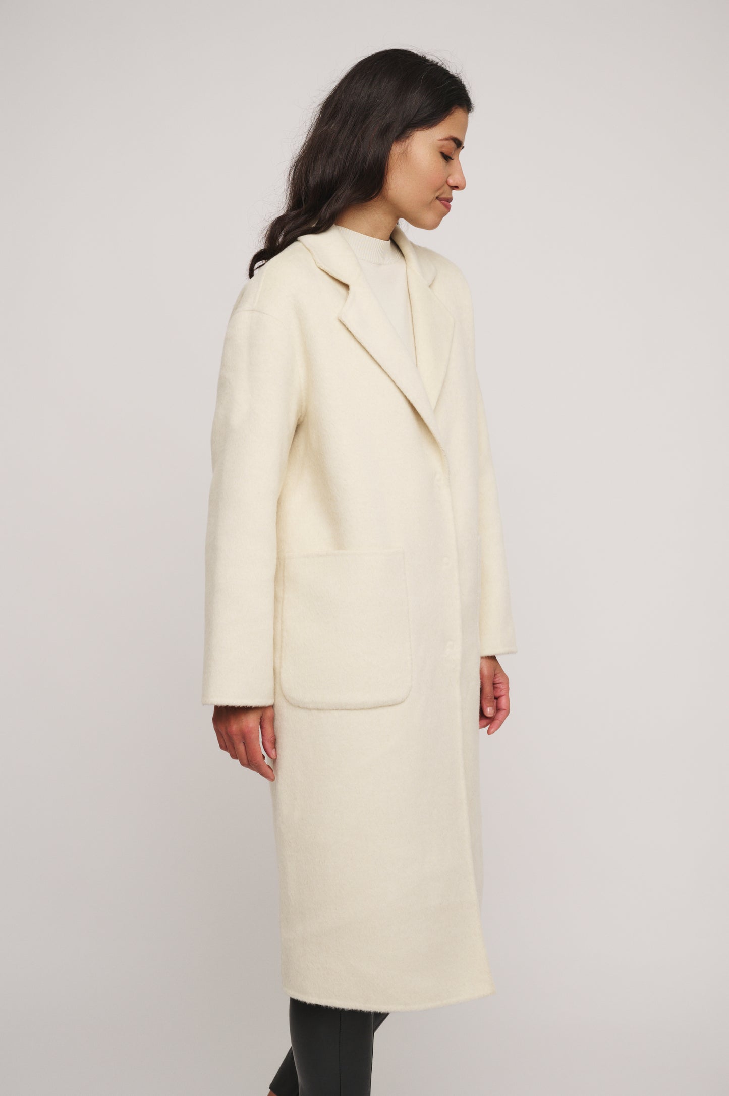 Rino & Pelle Reni Wool Coat with Removeable Puffer Jacket