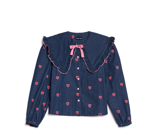 Sister Jane Perfect Match Denim Blouse