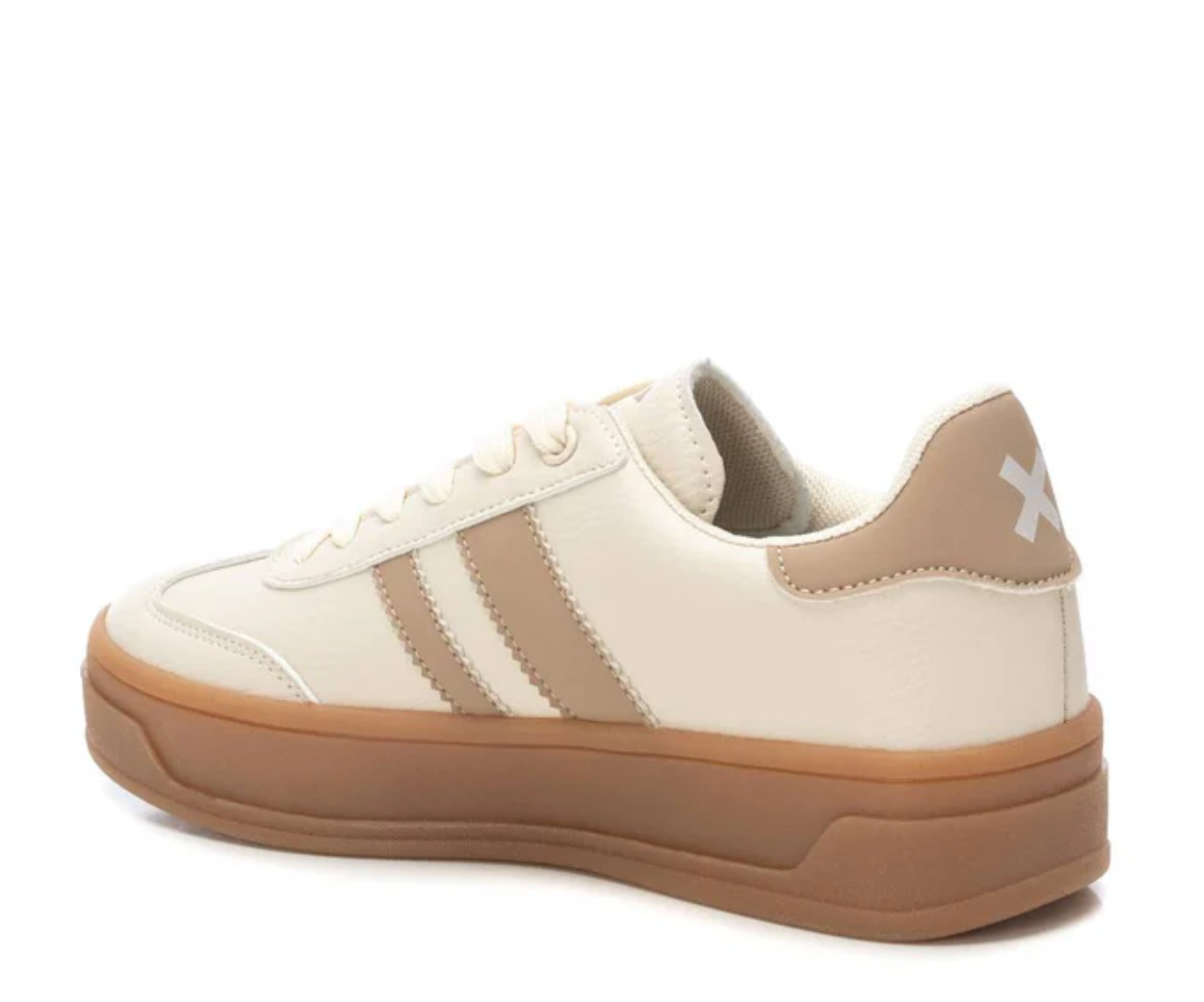 XTI Leather Platform Trainers