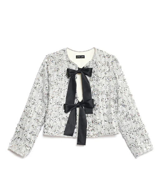 Sister Jane Chandelier Bow Cardigan